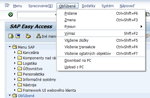 sap menu