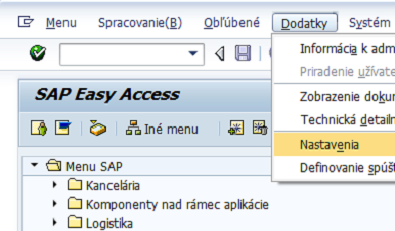 sap gui nastavenie