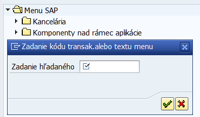 sap menu hladat