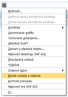 sap nastavenie
