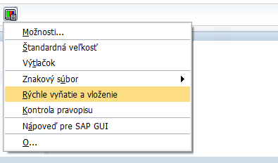 sap nastavenie