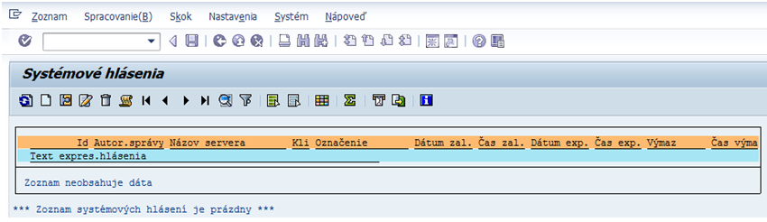 sap sprava hlasenie